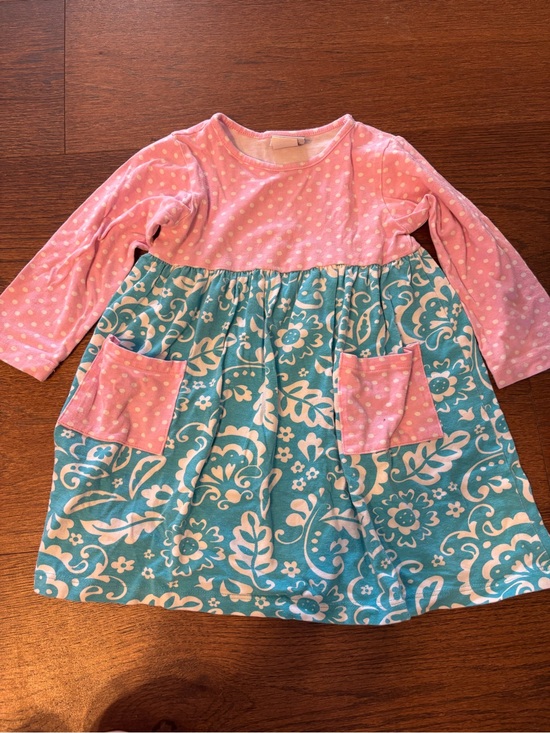 Flap Happy Other - Flap Happy Pink Dot Top with Teal Floral Skirt Dress